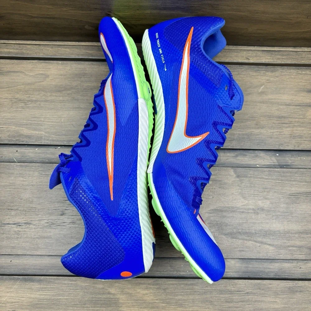 Nike‎ Zoom Rival Sprinter Men's Track Spikes Racer Blue/Lime DC8753-401 Size 14